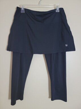 Fila Skirt Tennis Capri black sz Medium Ball Pockets on Both Leg
